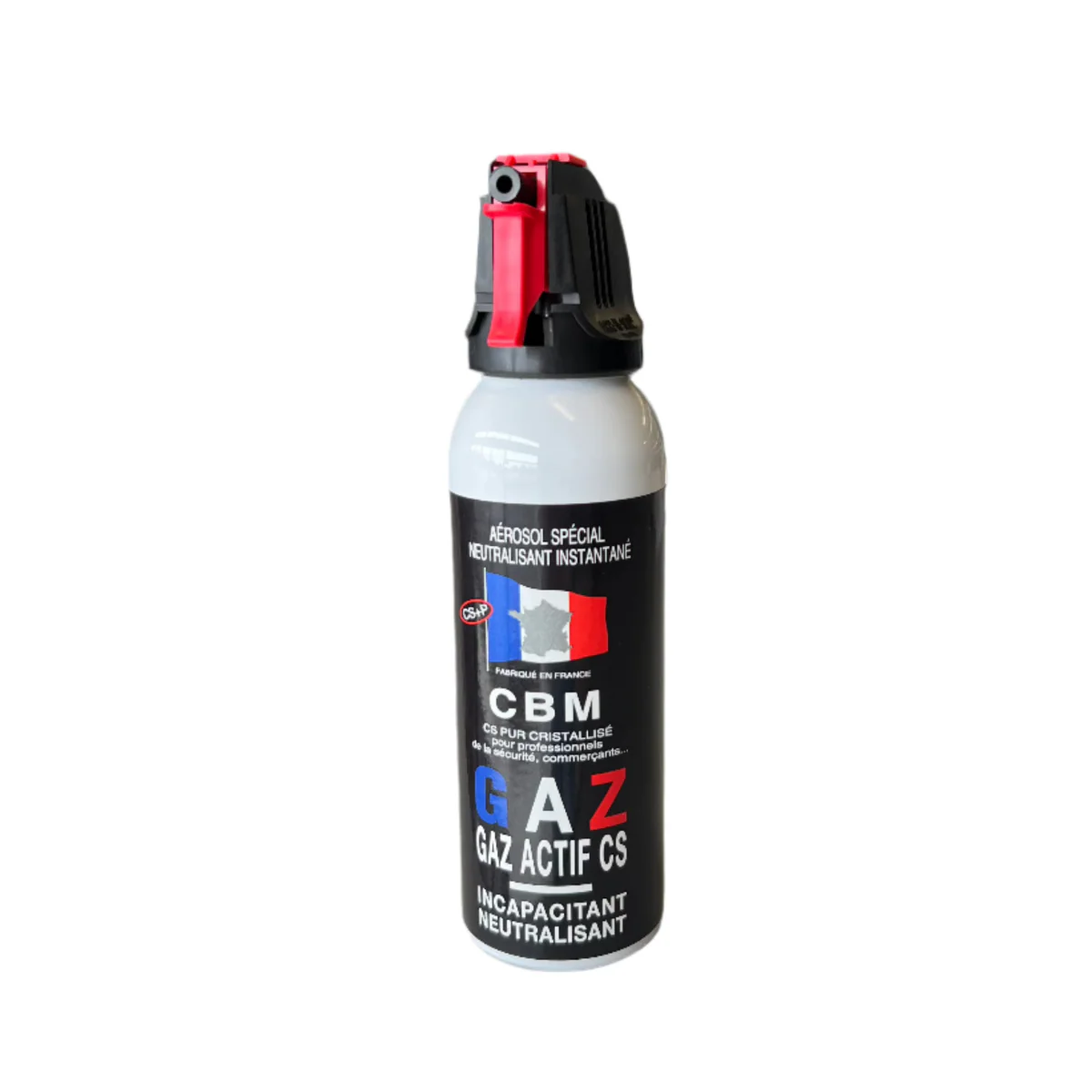 Aérosol de défense CBM gaz lacrymogène CS + Capot Accusol 100 ml – Image 2