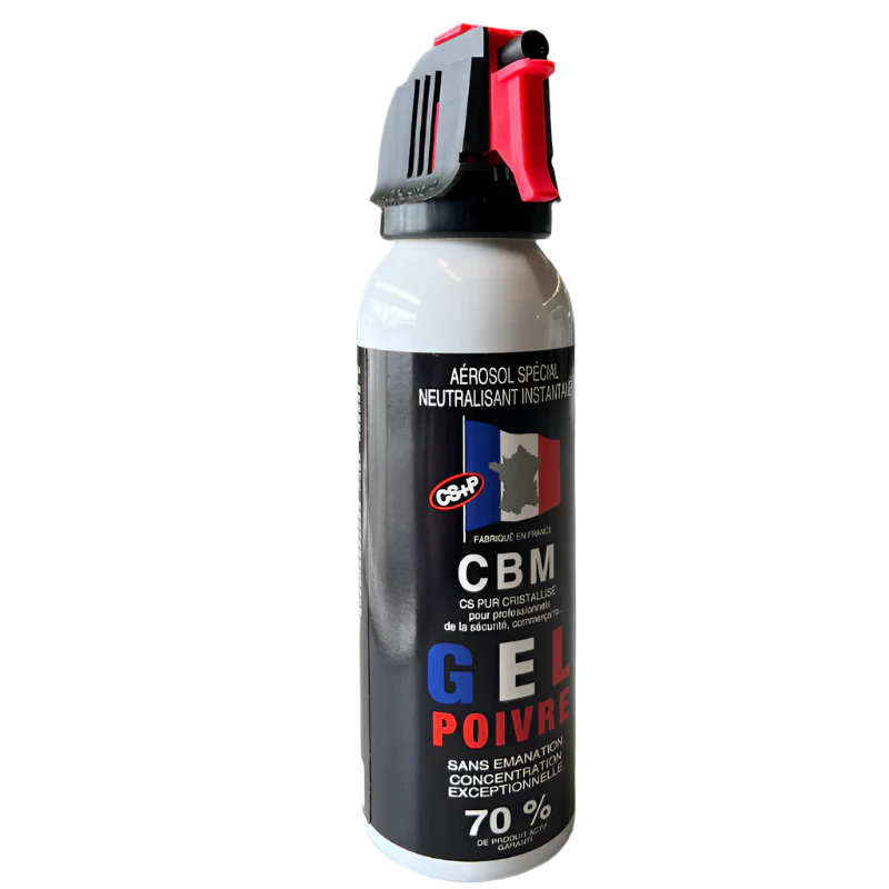 Aérosol de défense CBM gaz lacrymogène au poivre OC + Capot Accusol 100 ml – Image 2