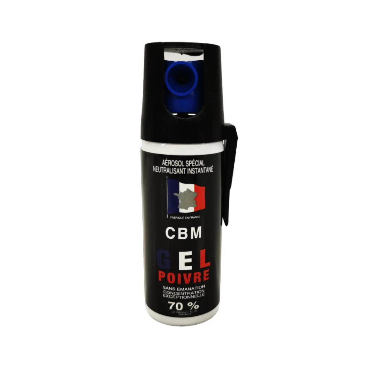 Aérosol de défense CBM gaz lacrymogène au poivre OC + Capot Standard 50 ml – Image 2