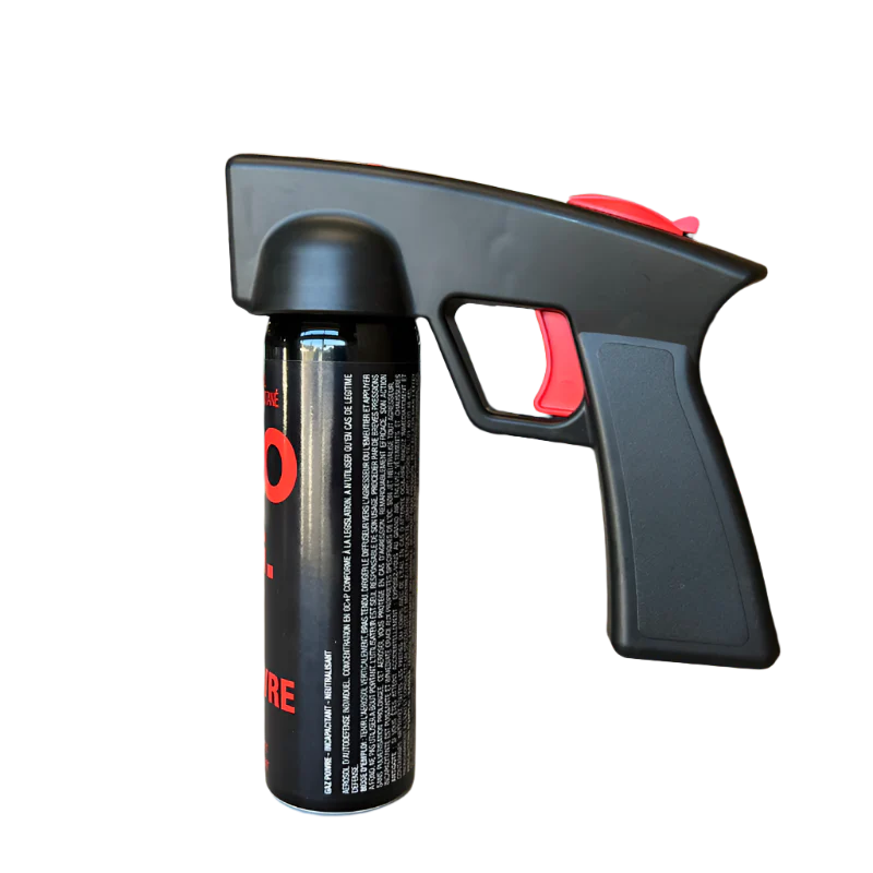 Aérosol de défense CBM gaz lacrymogène au poivre OC + Poignée N.G 100 ml – Image 2
